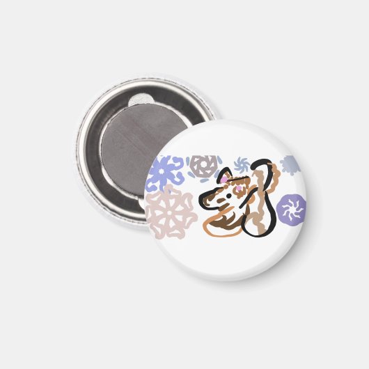 Wolf winter love magneet (Voorkant / Achterkant)