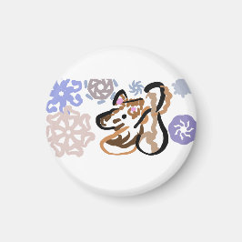 Wolf winter love magneet