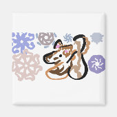 Wolf winter love magneet (Voorkant)