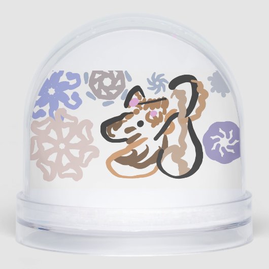 Wolf winter love sneeuwbol (Voorkant)