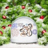 Wolf winter love sneeuwbol (Kerstmis)