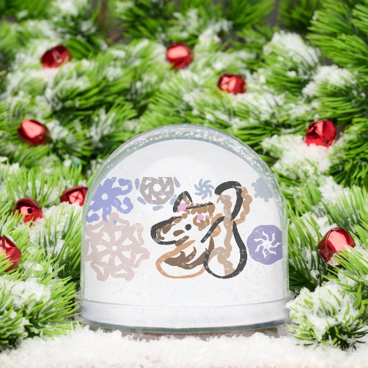 Wolf winter love sneeuwbol (Kerstmis)