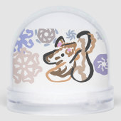 Wolf winter love sneeuwbol (Achterkant)