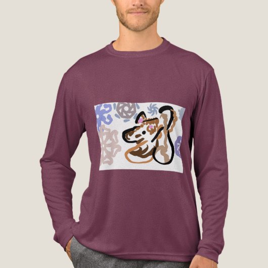 Wolf winter love Tri-Blend shirt (Voorkant volledig)