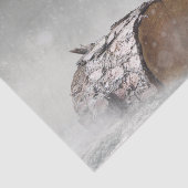 Wolf Winter Snow Forest Moon Landschap Tissuepapier (Detail)