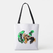 Wolf winter vreugde tote bag (Achterkant)