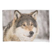 Wolf winter woud sneeuw natuur kussensloop (Voorkant)