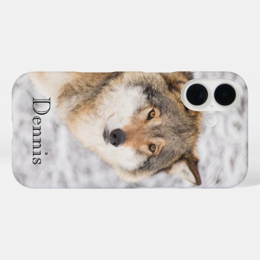 Wolf winterbos Case-Mate iPhone case (Achterkant (horizontaal))