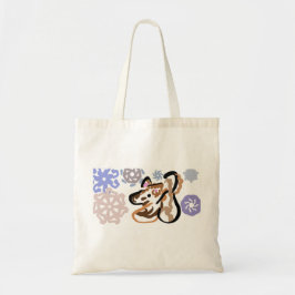 Wolf winterliefde tote bag
