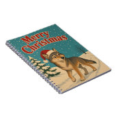 Wolf Winterpad Dier Kerstmis Notitieboek (Rechterzijde)
