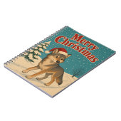 Wolf Winterpad Dier Kerstmis Notitieboek (Linkerzijde)