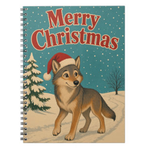 Wolf Winterpad Dier Kerstmis Notitieboek