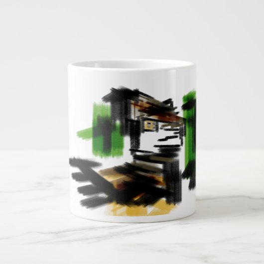Wolf winterpret grote koffiekop (Voorkant)