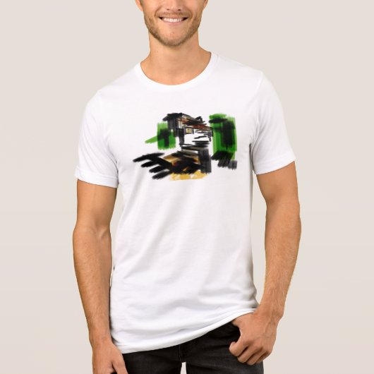 Wolf winterpret Tri-Blend shirt (Voorkant)