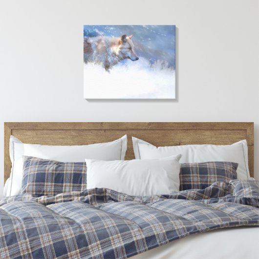 WOLF WINTERTERRITORIA CANVAS AFDRUK (Insitu (Slaapkamer))