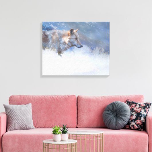 WOLF WINTERTERRITORIA CANVAS AFDRUK (Insitu (Woonkamer))