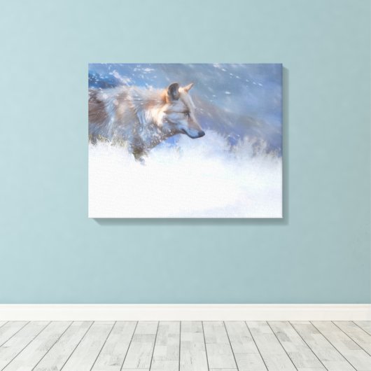 WOLF WINTERTERRITORIA CANVAS AFDRUK (Insitu (Houten vloer))