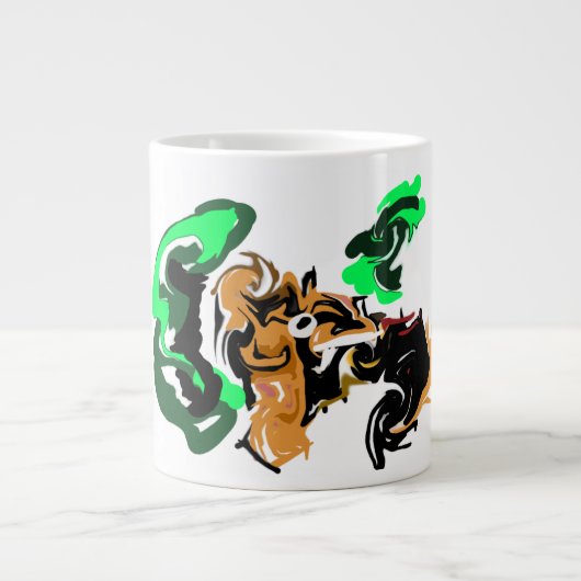 Wolf wintervreugde grote koffiekop (Voorkant)