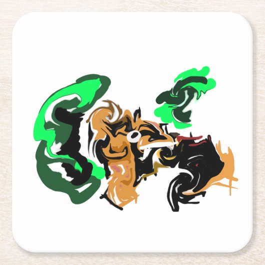 Wolf wintervreugde kartonnen onderzetters (Voorkant)