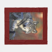 Wolf Wisdom Fleece Deken (Voorkant (Horizontaal))