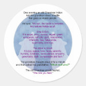 Wolf Wisdom Ronde Sticker (Voorkant)