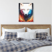 Wolf Witte wolf Dier Ontdekking Avontuur Natuur Canvas Afdruk (Insitu (Slaapkamer))