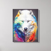 Wolf Witte wolf Dier Ontdekking Avontuur Natuur Canvas Afdruk (Voorkant)