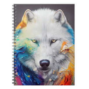 Wolf Witte wolf Dier Ontdekking Avontuur Natuur Notitieboek