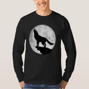 Wolf Wolf Huilende Wolf Maan Wolf T-shirt