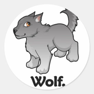 Wolf. Wolf Ronde Sticker