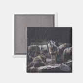 Wolf Wolf Wolf Magneet (Voorkant / Achterkant)