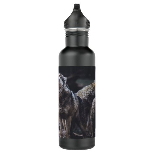 Wolf Wolf Wolf Waterfles (Rechts)