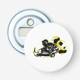 Wolf wolkenmaan button flesopener