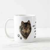 Wolf, Wolven Animal Totem, Natuur Guide Koffiemok (Links)