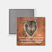Wolf, Wolven Animal Totem, Natuur Guide Magneet (Voorkant / Achterkant)