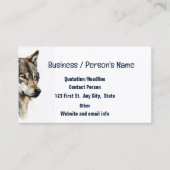 Wolf Wolven Hoofd Logo Dier Wildlife Natuur Visitekaartje (Voorkant)