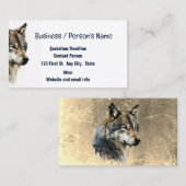 Wolf Wolven Hoofd Logo Dier Wildlife Natuur Visitekaartje (Voorkant / Achterkant)