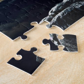 Wolf Wolven Howling bij de Volledige maan bij nach Legpuzzel (Zijkant)