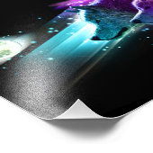 Wolf, Wolven Moon, Moonlight. Geestesdier Foto Afdruk (Hoek)