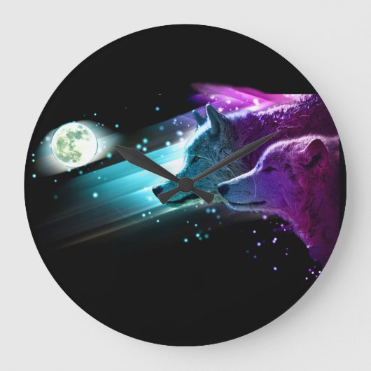 Wolf, Wolven Moon, Moonlight. Geestesdier Grote Klok (Voorkant)