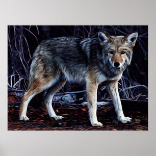 Wolf Wolves Beauful Waterverf Poster
