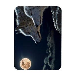 Wolf Wolves Howling bij de Full Moon Fridge Magn Magneet
