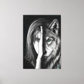 Wolf Woman - Afdrukken met emotion Canvas - Kunst  (Voorkant)