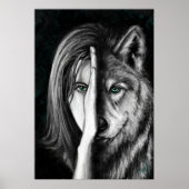 Wolf Woman - Emotion Poster Print - Kunst schilder (Voorkant)