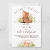 Wolf woodlands herfst baby shower sjabloon kaart (Voorkant)