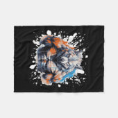 Wolf Workout Gym Vechters Bodybuilder Fleece Deken (Voorkant (Horizontaal))