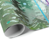 Wolf Wrapping Paper | Kleurrijke Waterverf Wolf Cadeaupapier (Rol Hoek)