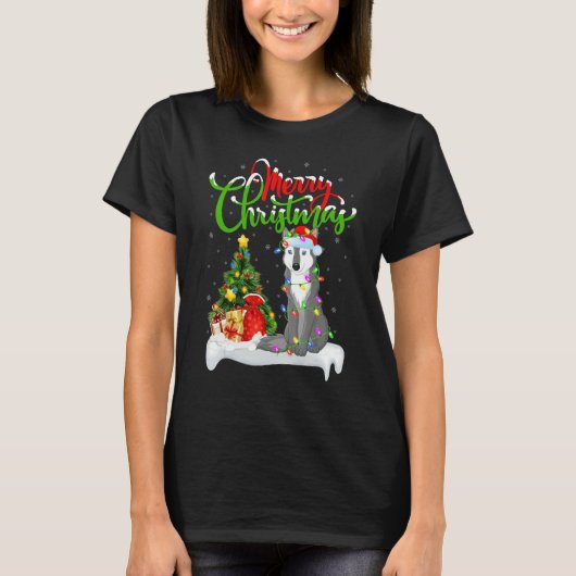 Wolf   Xmas Decorations Santa Wolf Christmas T-shirt (Voorkant)