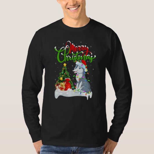 Wolf  Xmas Decorations Santa Wolf Christmas T-shirt (Voorkant)