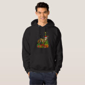Wolf Xmas Holiday Santa Wolf Christmas Tree Hoodie (Voorkant volledig)